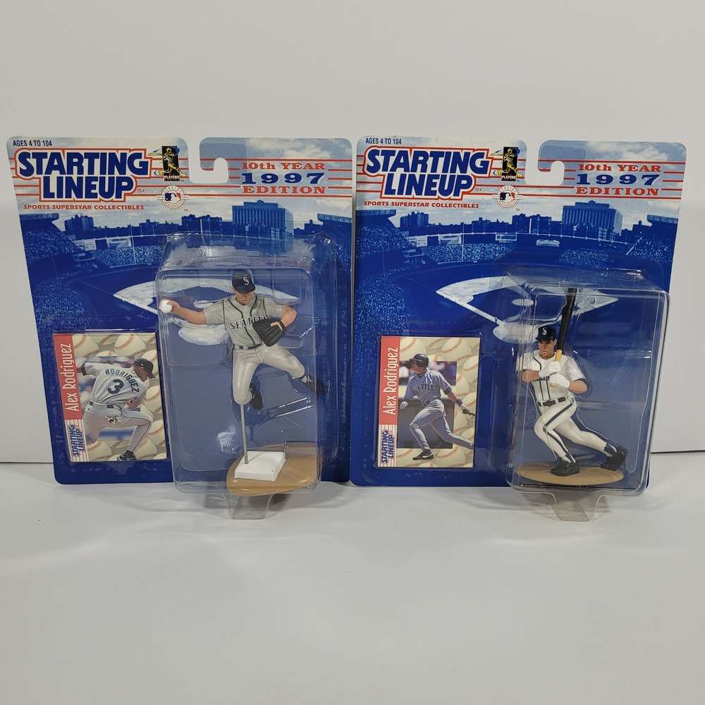 Kenner Starting Lineup 1997 Alex Rodriguez Seattle Mariners Figure Lot of 2 New